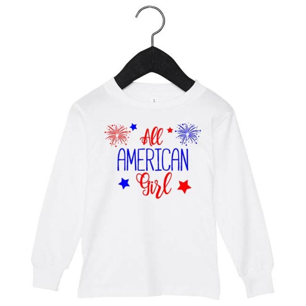 Rabbit Skins White Long Sleeve & Short Sleeve Shirts | All American Girl